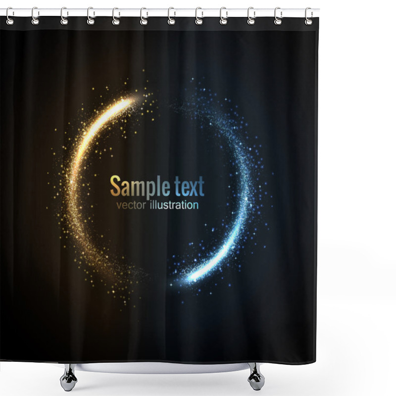 Personality  Glittering Star Dust Shower Curtains