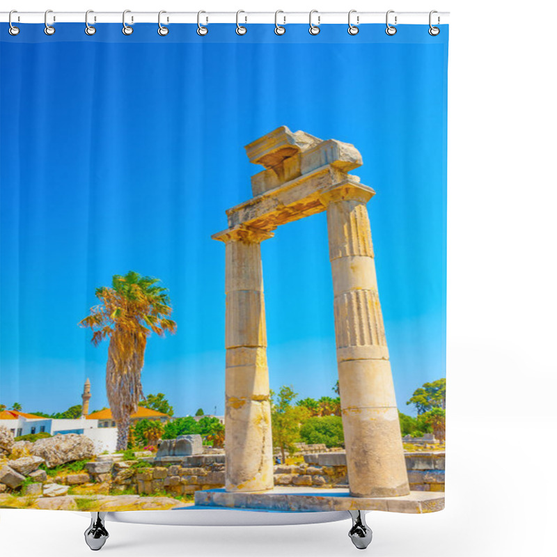 Personality  Ancient Columns In Kos Island In Greece Shower Curtains