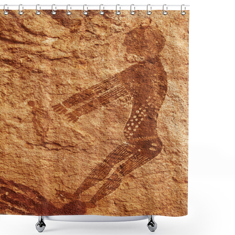 Personality  Rock Paintings Of Tassili N'Ajjer, Algeria Shower Curtains