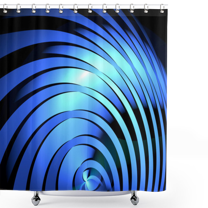 Personality  Abstract Computer-generated Image Striped Helix Shower Curtains