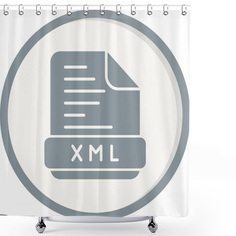 Personality  Flat XML Icon For Software And App Interfaces. Shower Curtains