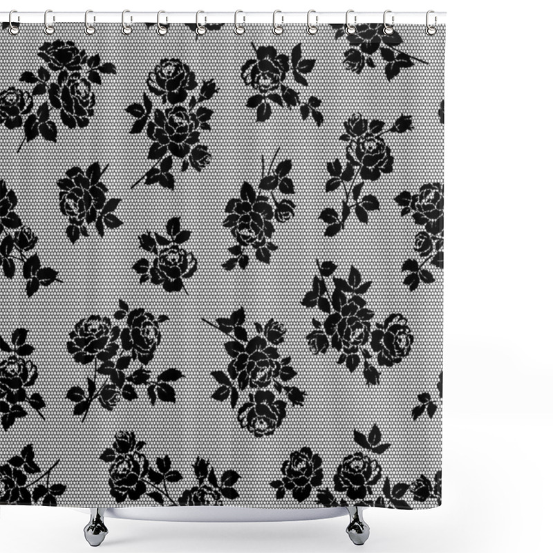 Personality  Rose Flower Pattern, Shower Curtains