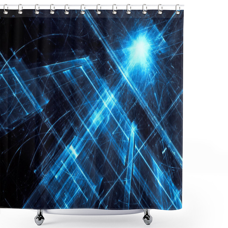 Personality  Abstract Diagonal Walls In 3d Style - Digitally Generated Image Shower Curtains