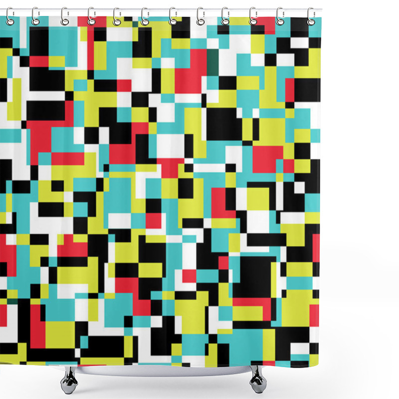 Personality  Seamless Abstract Texture With Rectangles. Shower Curtains