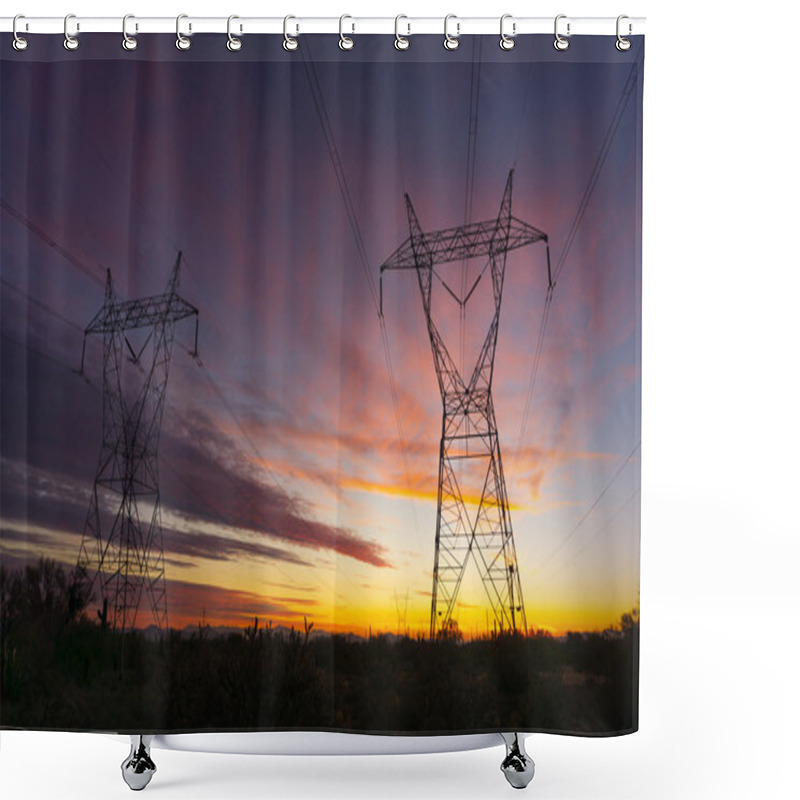 Personality  Power Electricity Supply Infrastructure Shower Curtains