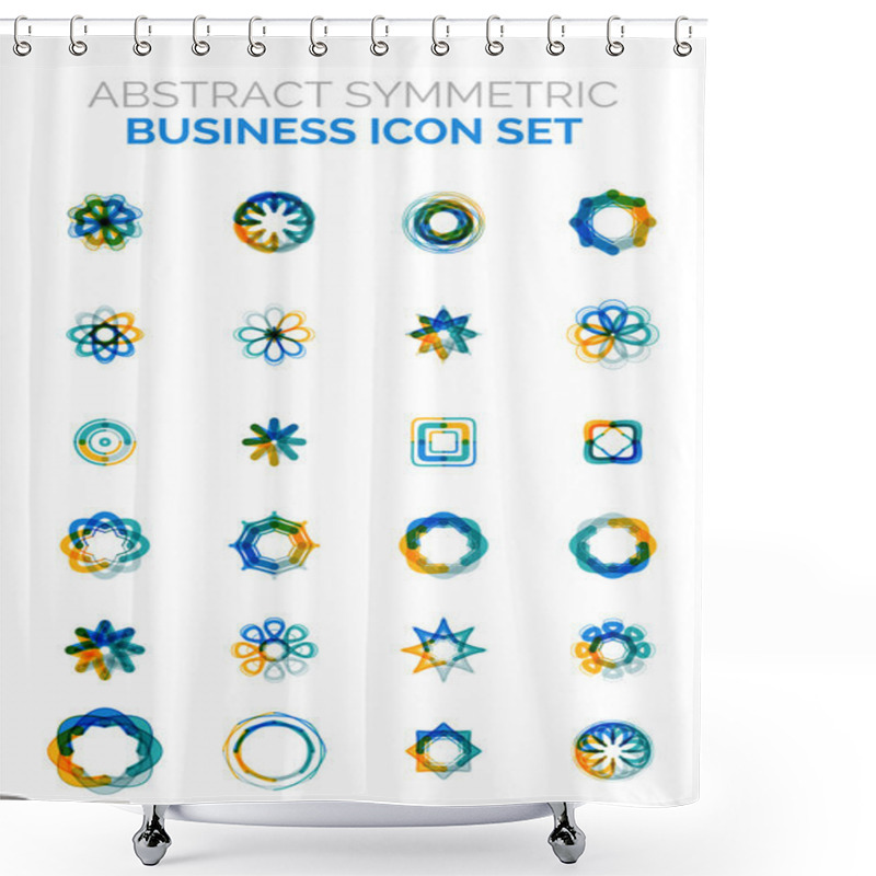 Personality  Abstract Symmetric Business Icons Shower Curtains