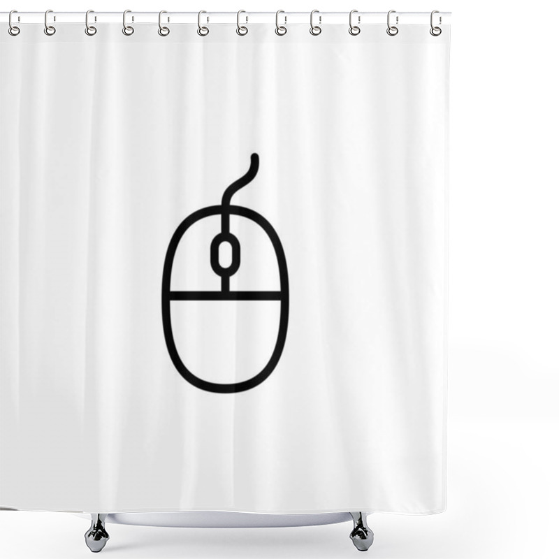 Personality  Mouse Icon Logo Design. Click Sign And Symbol. Pointer Icon Vector. Shower Curtains