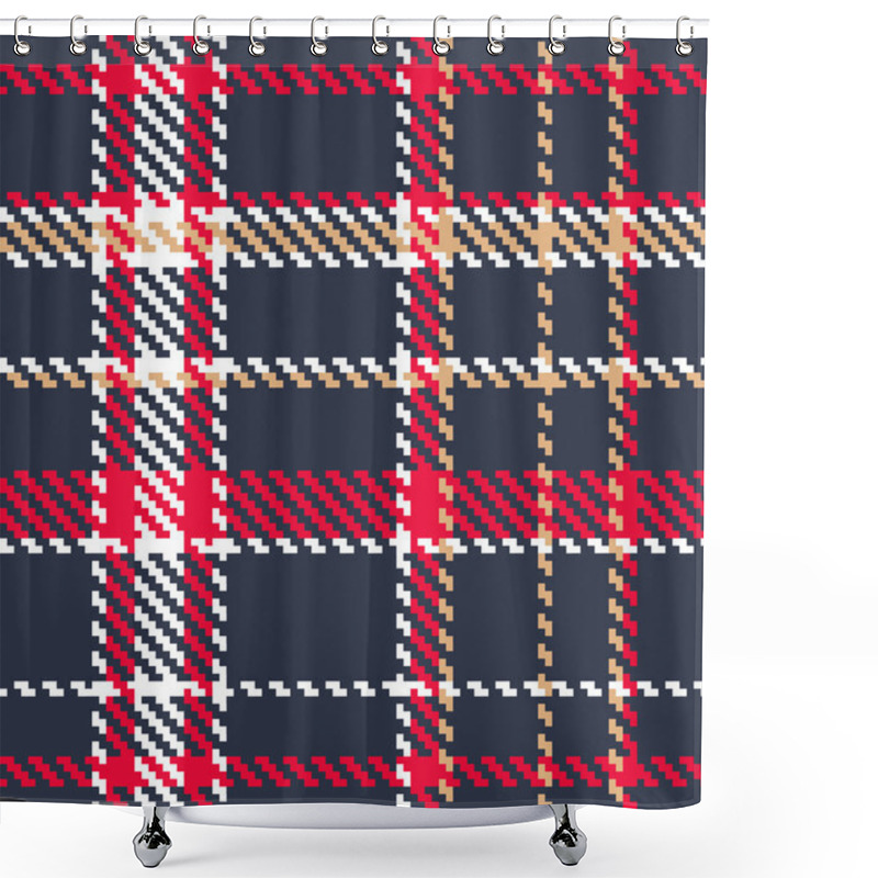 Personality  Classic Tartan Fabric. Seamless Vector Pattern Shower Curtains