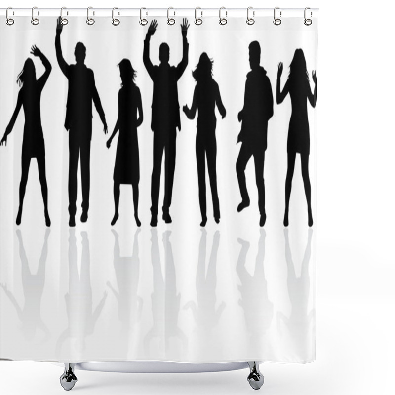 Personality  Dancing Silhouette Shower Curtains