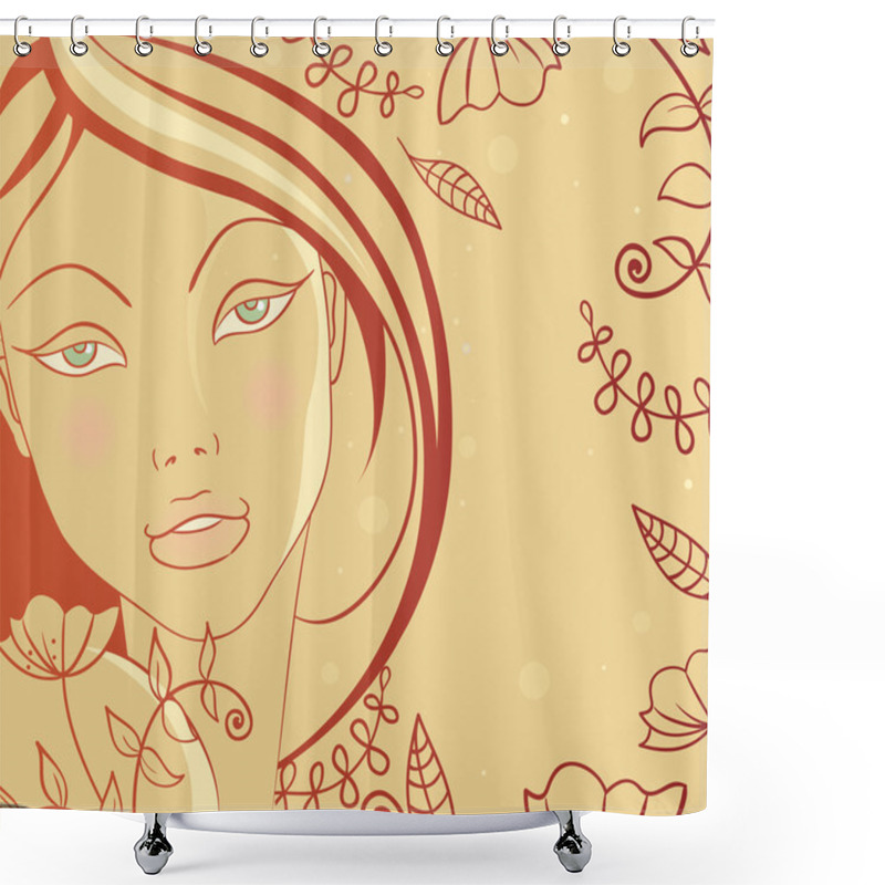 Personality  Beauty Woman Shower Curtains