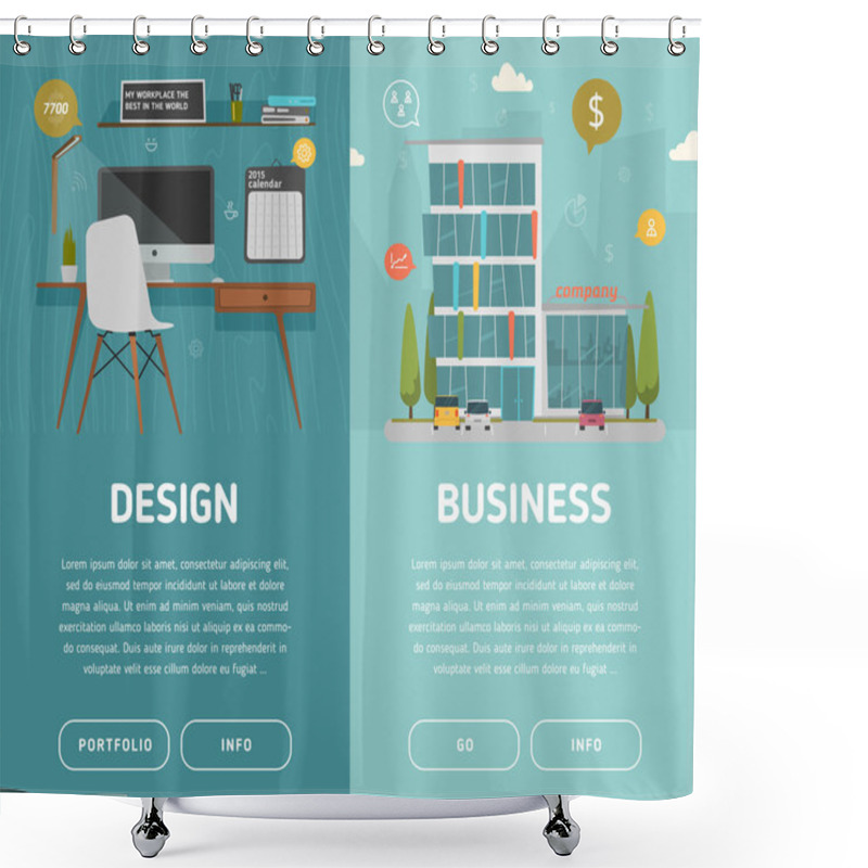 Personality  Web Design Workplace And Business Center Shower Curtains