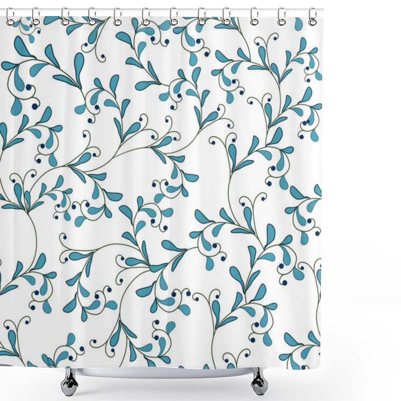 Personality  Seamless Pattern With Leaf Shower Curtains