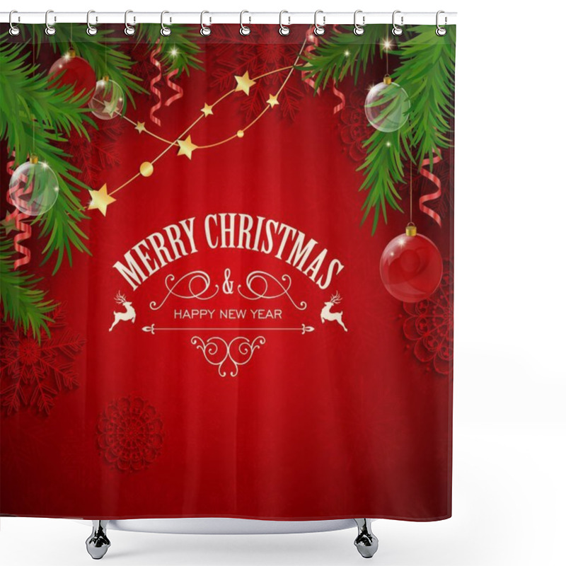 Personality  Vector Christmas Background Shower Curtains