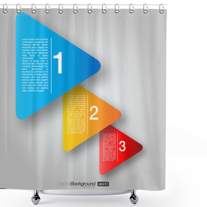 Personality  Next Step Arrow Boxes | EPS10 Vector Design Shower Curtains