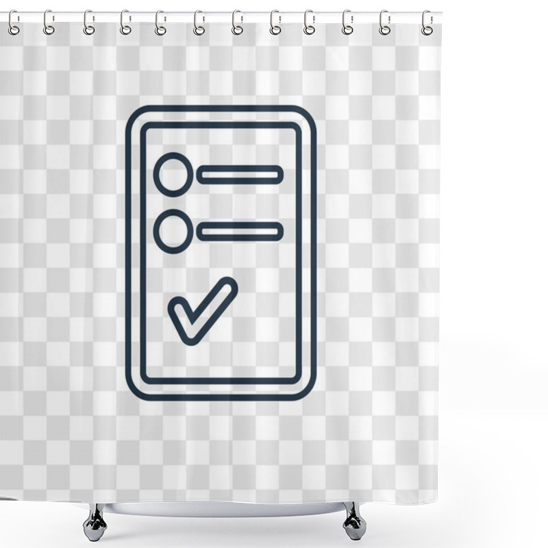 Personality  Testing Icon In Trendy Design Style. Testing Icon Isolated On Transparent Background. Testing Vector Icon Simple And Modern Flat Symbol For Web Site, Mobile, Logo, App, UI. Testing Icon Vector Illustration, EPS10. Shower Curtains