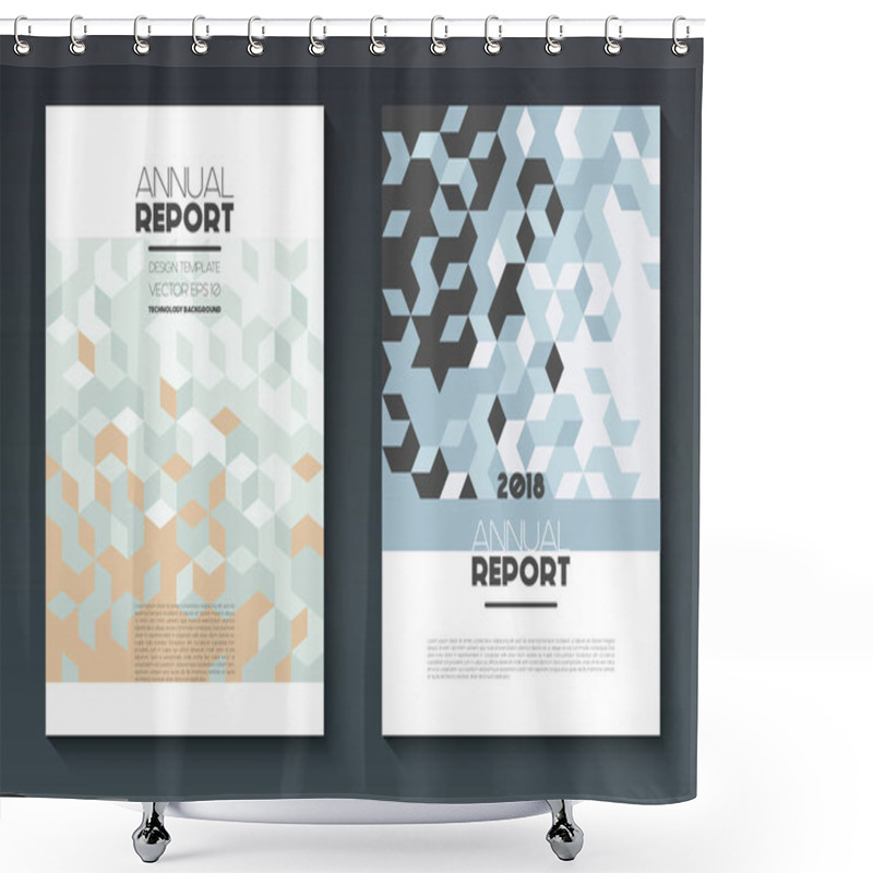 Personality  Vector Annual Report Templates Shower Curtains