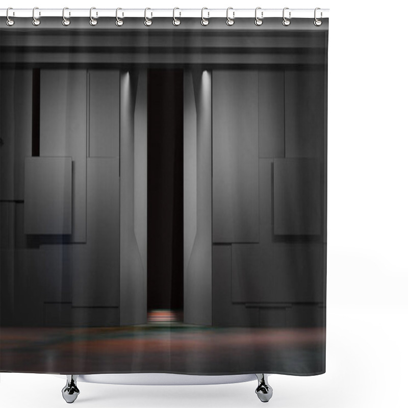 Personality  Space Environment, Ready For Comp Of Your Characters.3D Renderin Shower Curtains