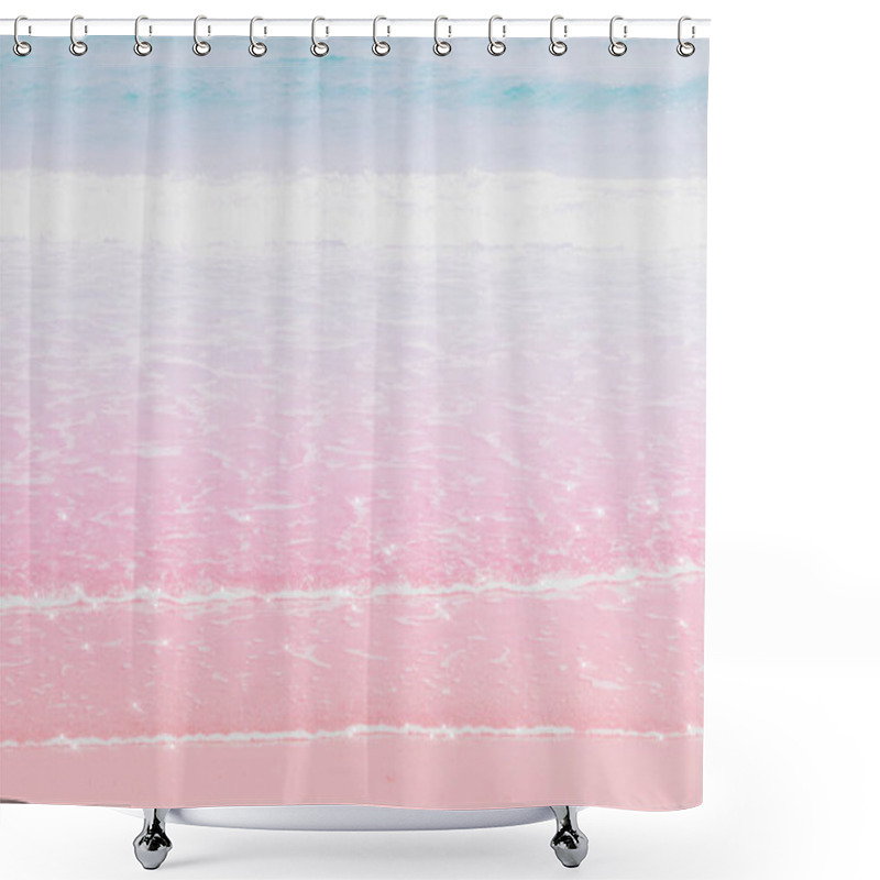 Personality  Sparkle Ocean Waves Pastel Image Background Shower Curtains