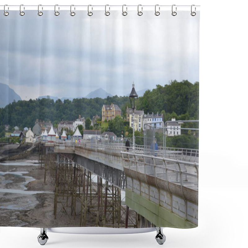 Personality  One Of The Longest Piers In The UK. Located In A Small Town Bangor (photo At Low Tide) Shower Curtains