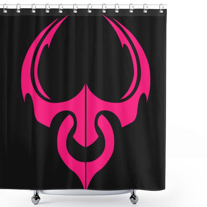 Personality  Minimalist Bull Tattoo Shower Curtains