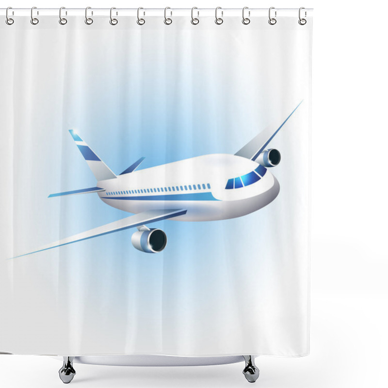 Personality  Iillustration Of The Airplane Shower Curtains