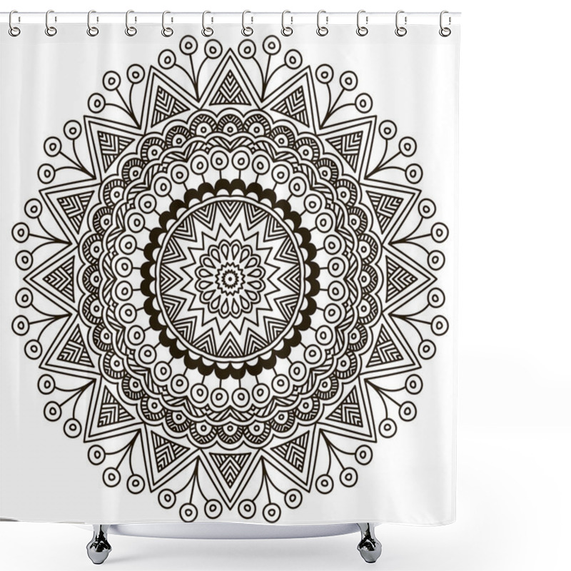 Personality  Mandala. Round Ornament Pattern Shower Curtains