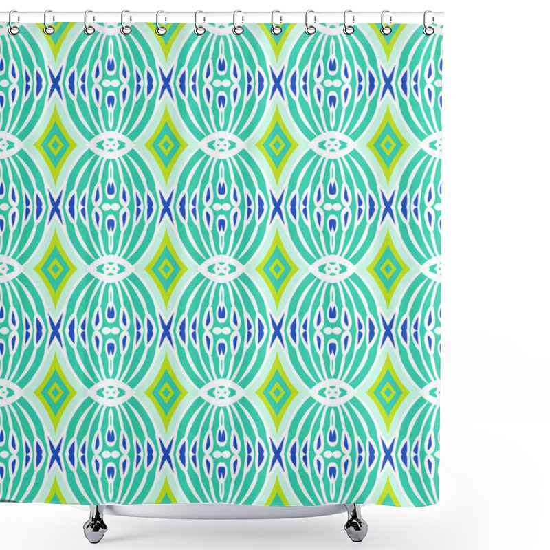 Personality  Decorative Ornamental Pattern With Circular Shapes Shower Curtains