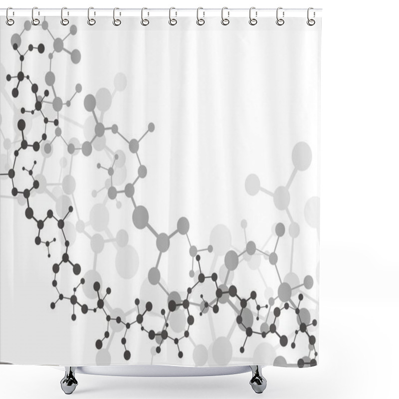 Personality  Molecule Background Shower Curtains