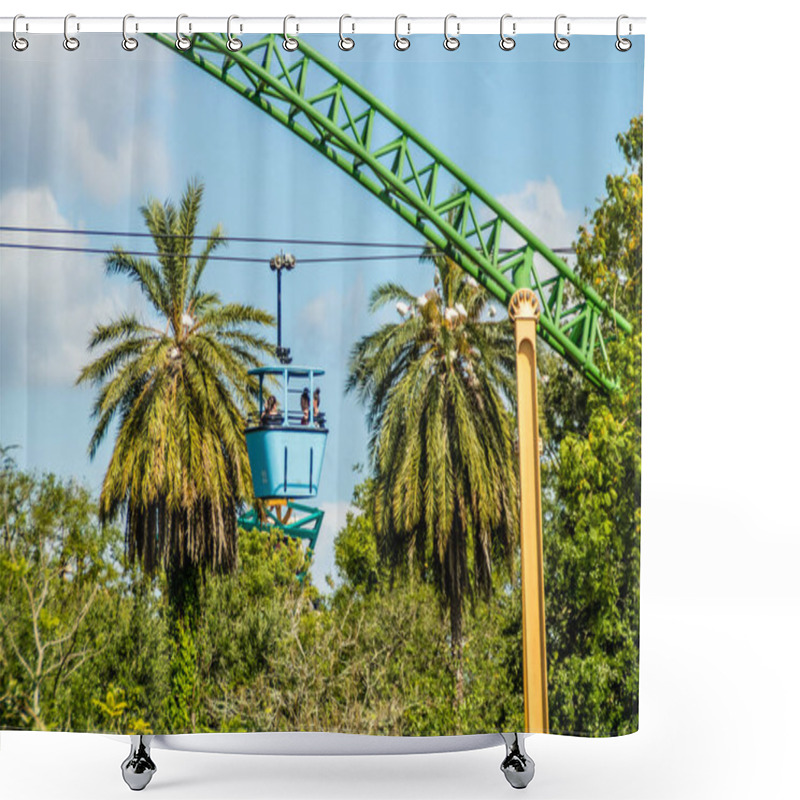 Personality  Views While Walking Around Busch Gardens, Tampa, Florida, United States Shower Curtains