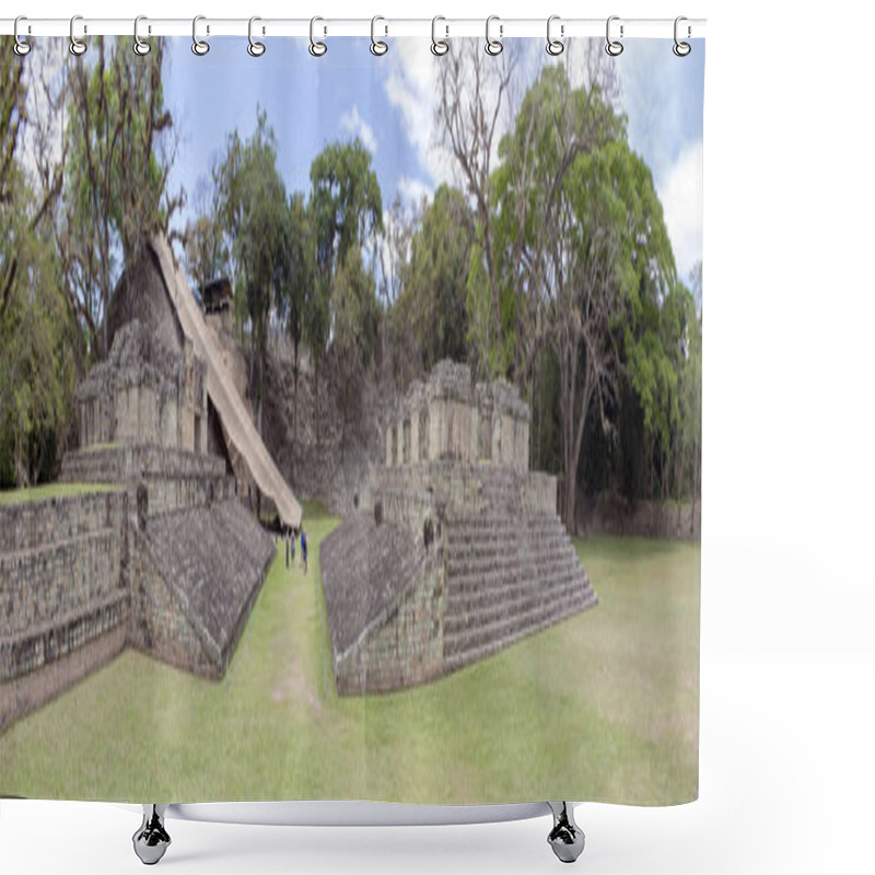 Personality  Copan Aztec Architecture Honduras's  Shower Curtains