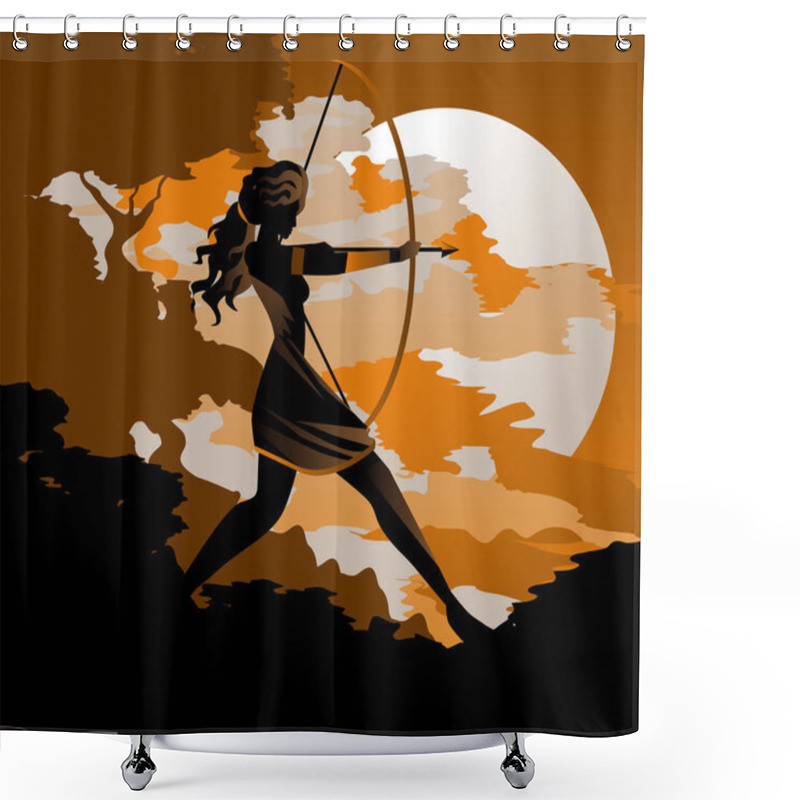 Personality  Artemis Diana Goddess Greek Roman Of The Hunters Shower Curtains