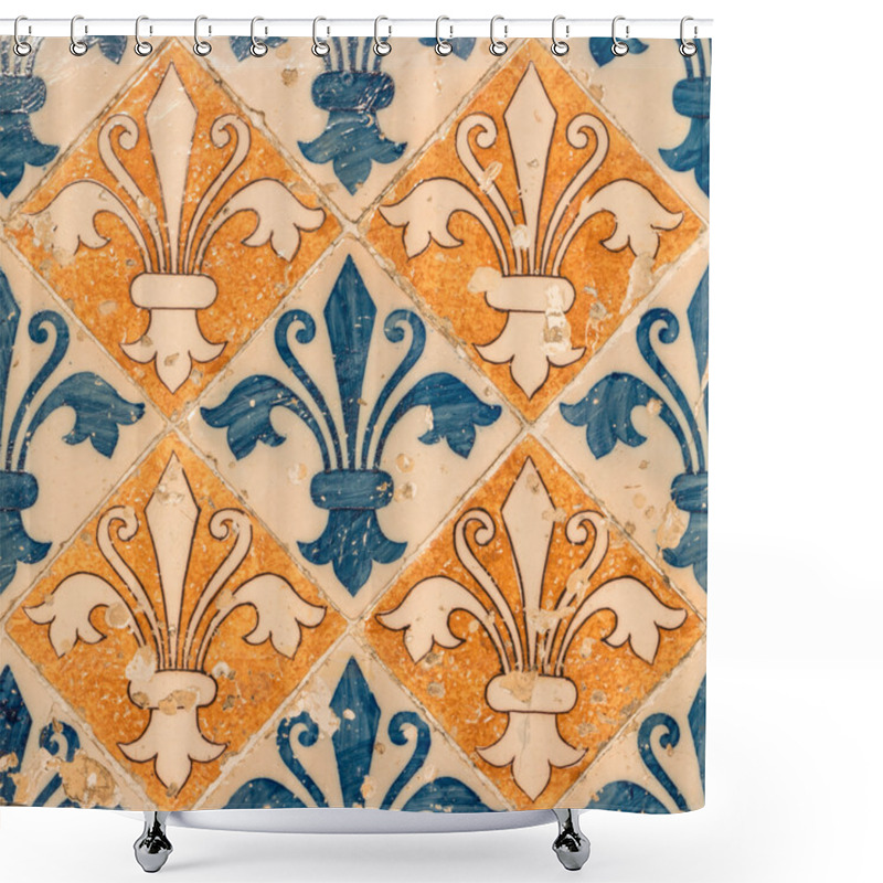 Personality  Traditional Portuguese Glazed Tiles Shower Curtains