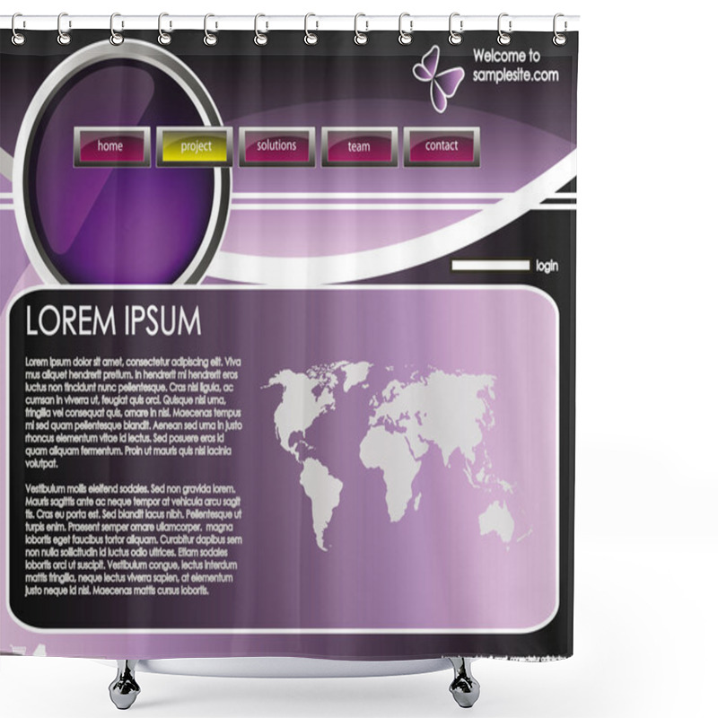 Personality  Web Site Design Template 35 Shower Curtains