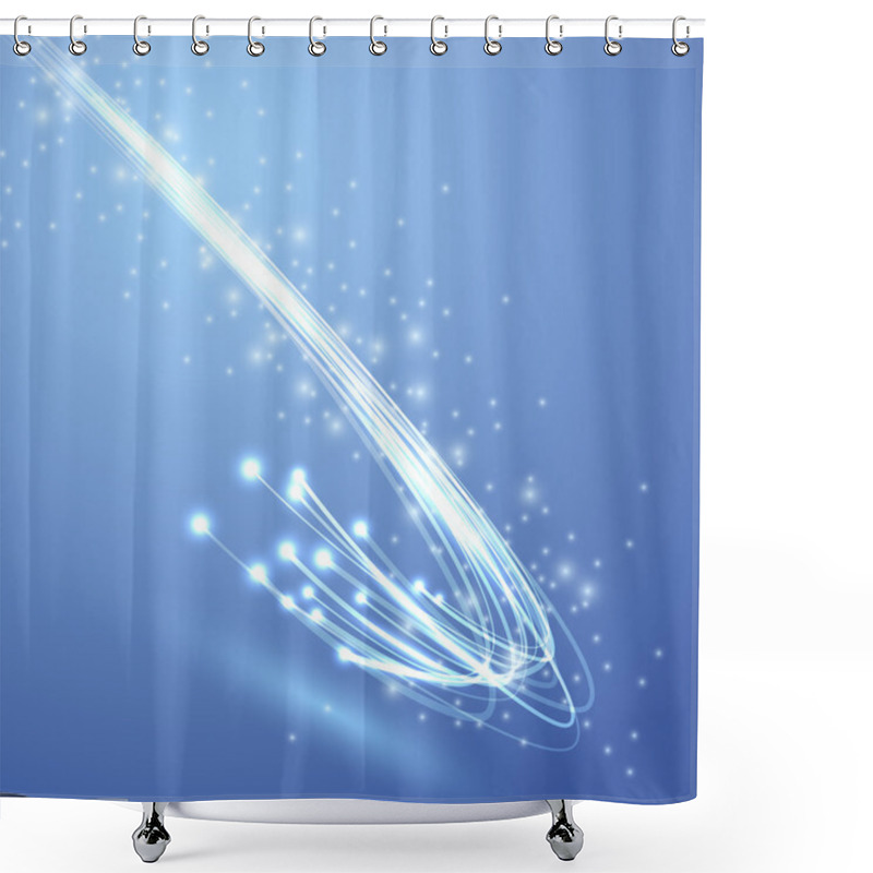 Personality  Speed Cable Bandwidth Channel Swoosh Shower Curtains