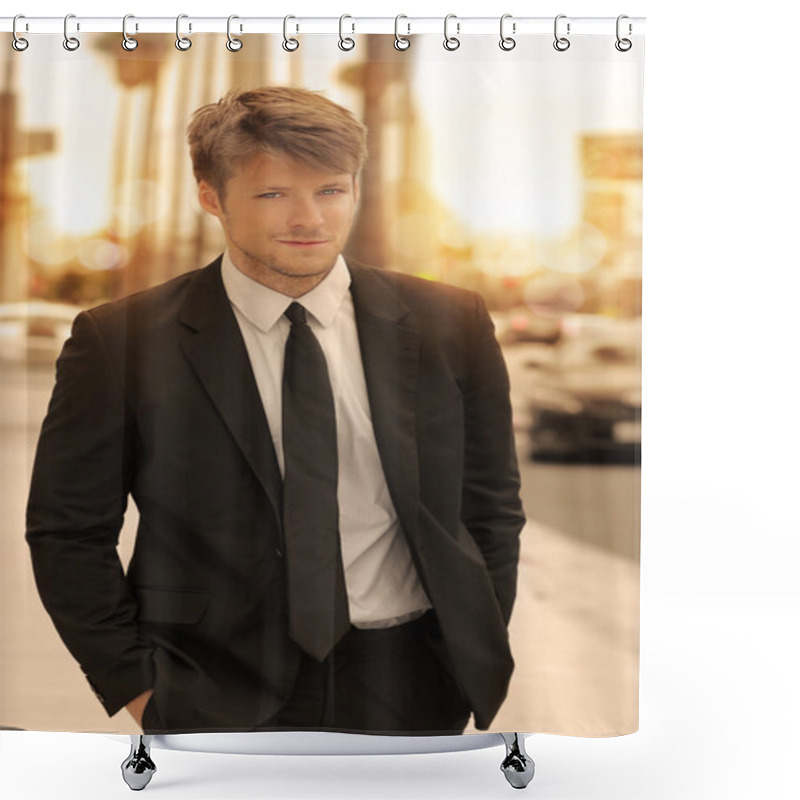 Personality  Business Man Young Shower Curtains