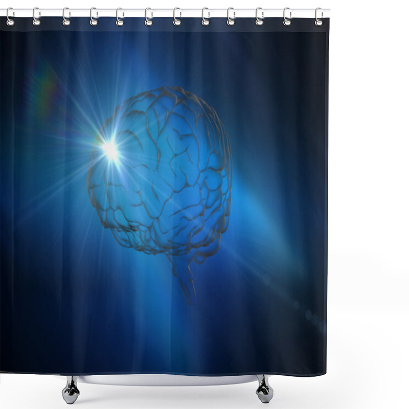 Personality  Composite Image Of Brain Shower Curtains