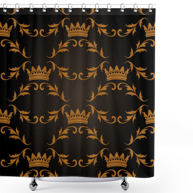 Personality  Seamless Pattern With Crowns. Shower Curtains