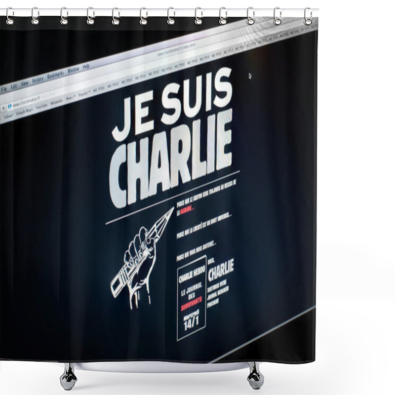 Personality  Website Of Satirical Magazine Charlie Hebdo Shower Curtains