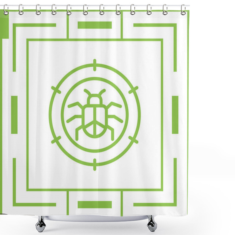 Personality  Debugger Web Icon Vector Illustration Shower Curtains