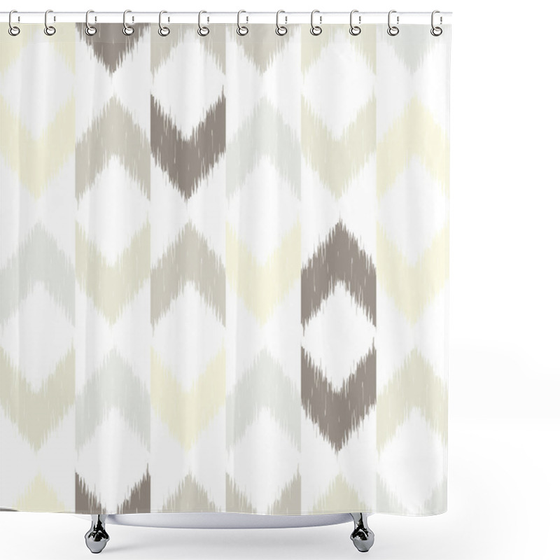 Personality  Vector Seamless Ikat Pattern Shower Curtains