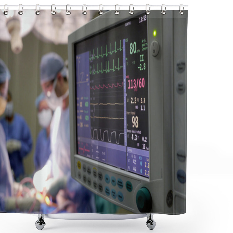 Personality  Heart Monitor In Hospital Surgery Shower Curtains