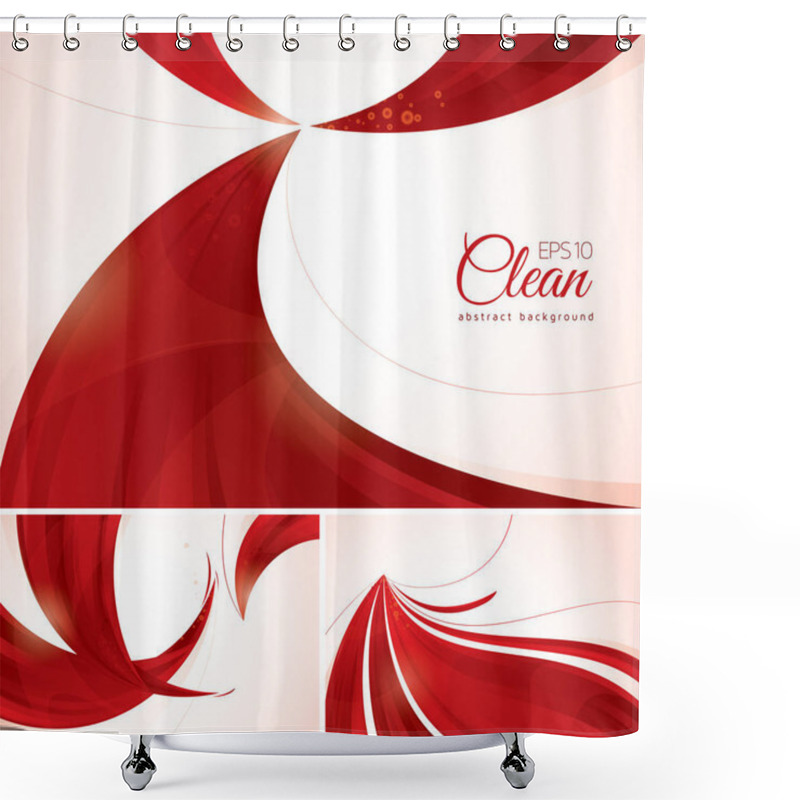 Personality  Red Abstract Background 2 Shower Curtains