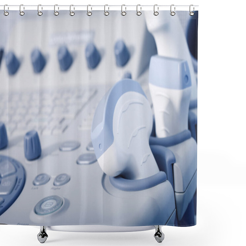 Personality  Medical Equipment, Ultrasound Machine Closeup Shower Curtains