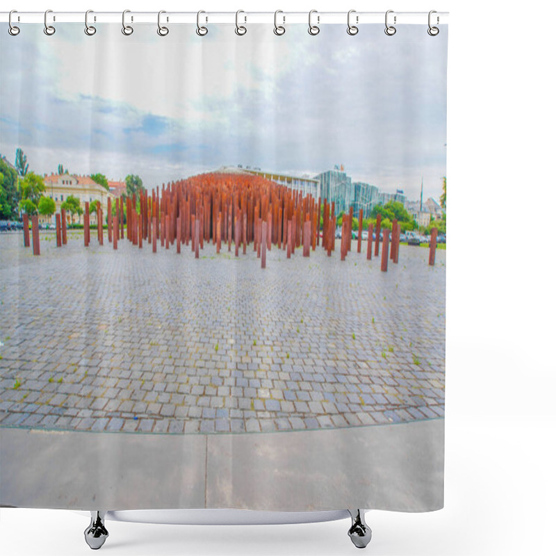 Personality  Steel Art Structures. Shooting Location: Hungary, Budapest Shower Curtains