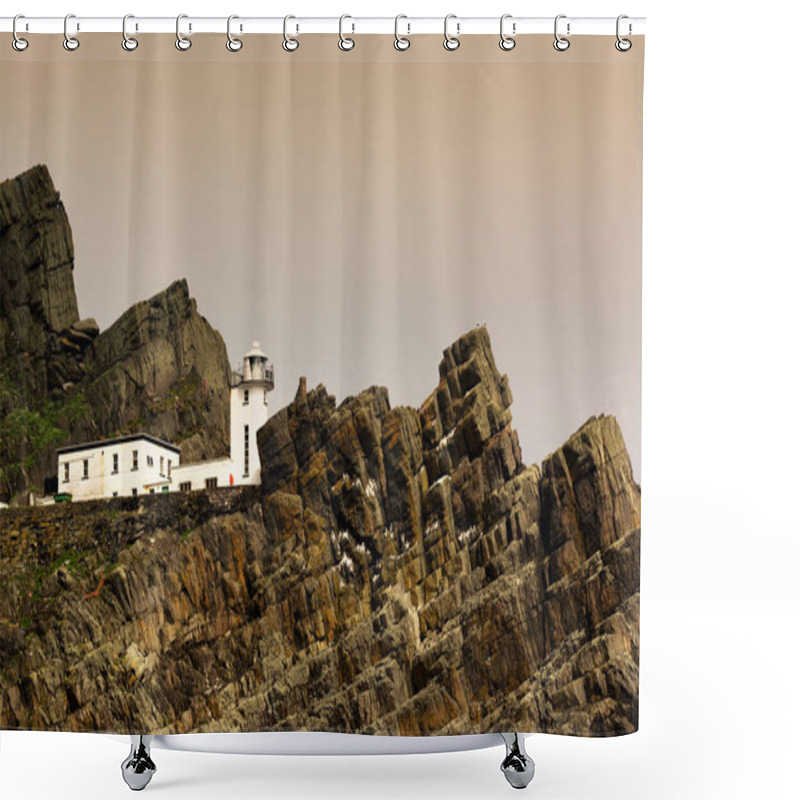 Personality  Old Lighthouse In Skellig Michael, Ireland Shower Curtains