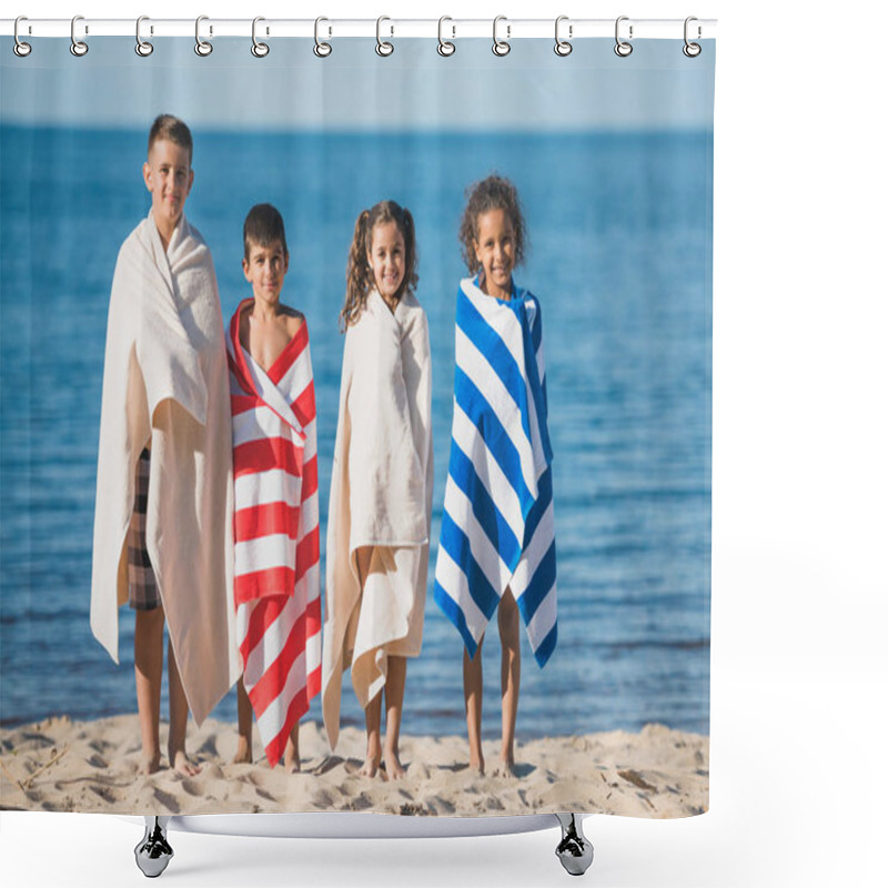 Personality  Multicultural Children At Seaside Shower Curtains