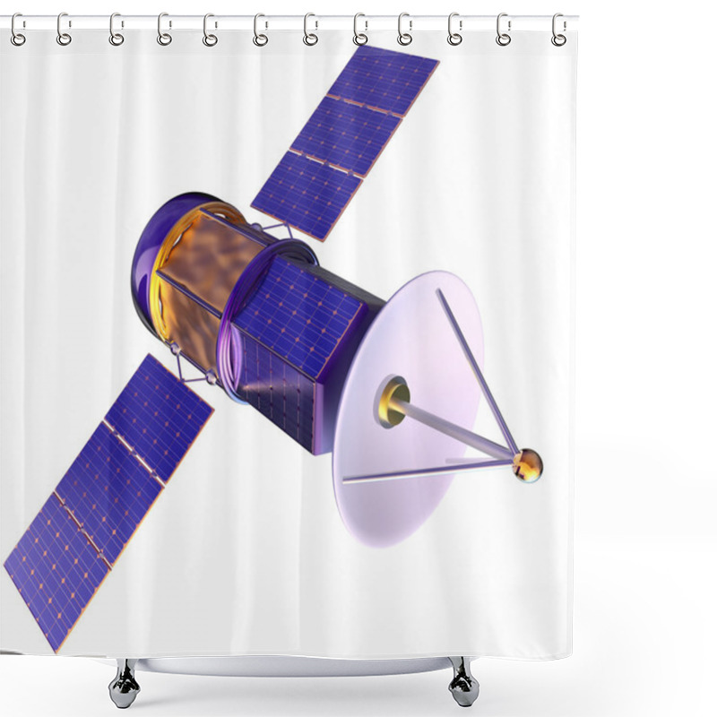 Personality  3D Model Of An Artificial Satellite Of The Earth Shower Curtains