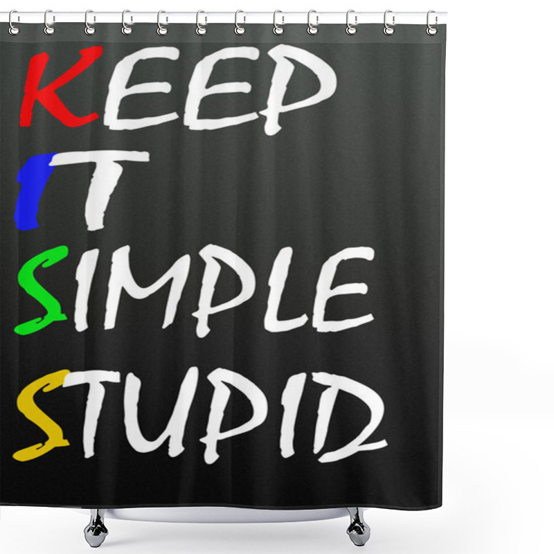 Personality  Keep It Simple Stupid Symbol Shower Curtains