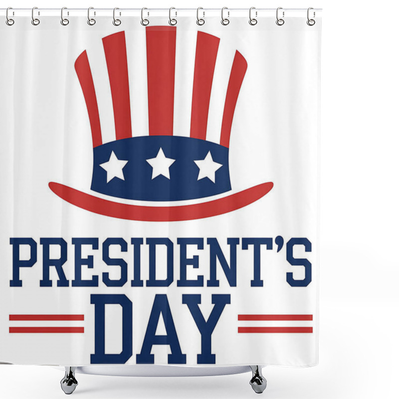 Personality  President's Day Hat With Patriotic Design Shower Curtains