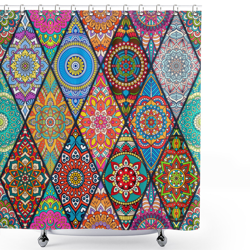 Personality  Ethnic Floral Seamless Pattern Shower Curtains